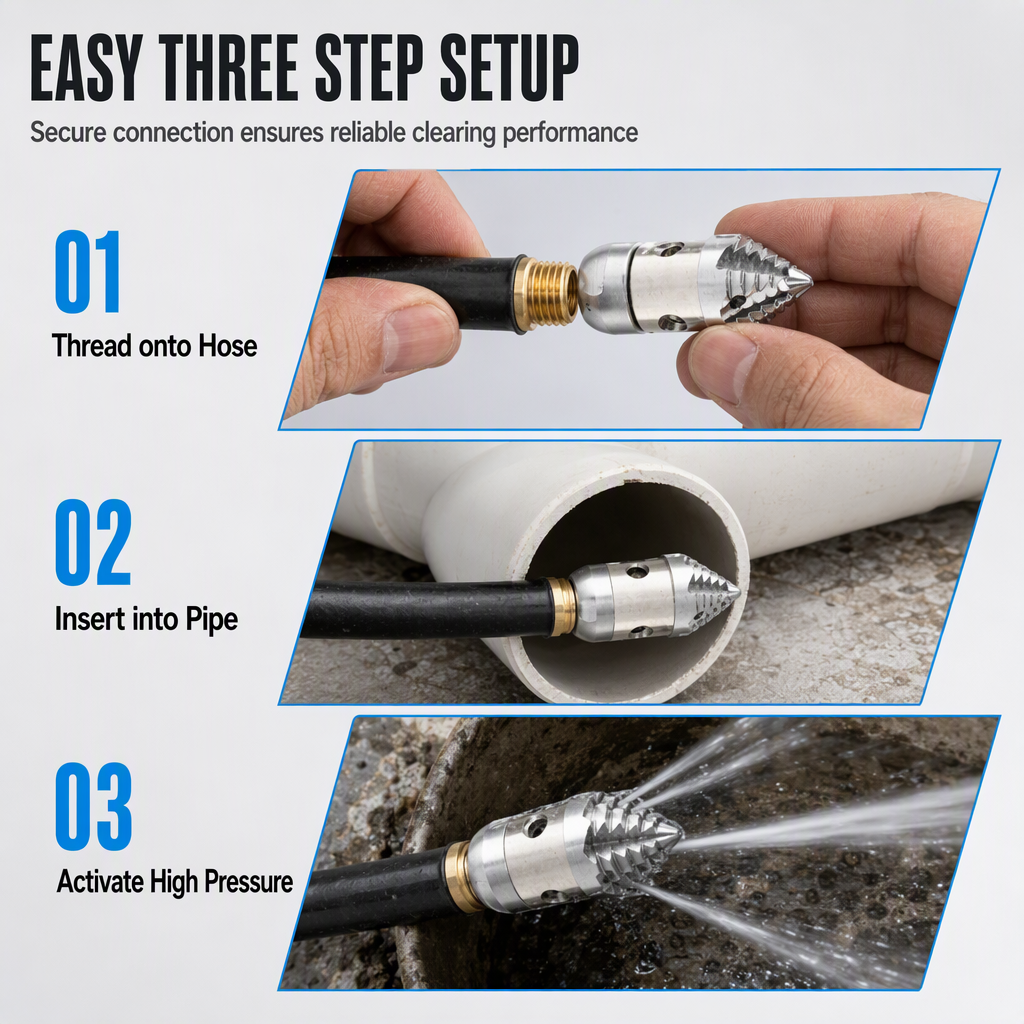 📢📢50% OFF !! ⏰High Pressure Sewer Jetter Nozzle Pagoda Shape Pipe Dredging and Cleaning Nozzle