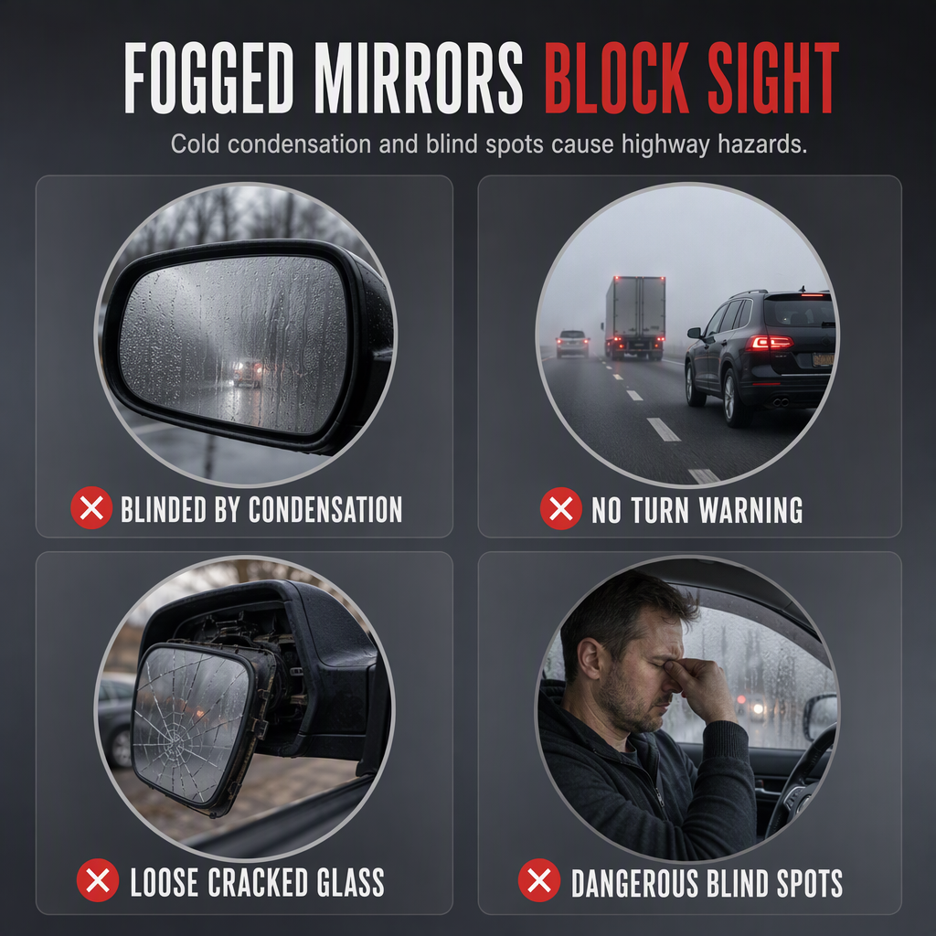 📢📢50% OFF !! ⏰Heated Side Rear View Mirror Glass Replacement with LED Turn Signal Light for or Passenger Side🚗⬅️➡️