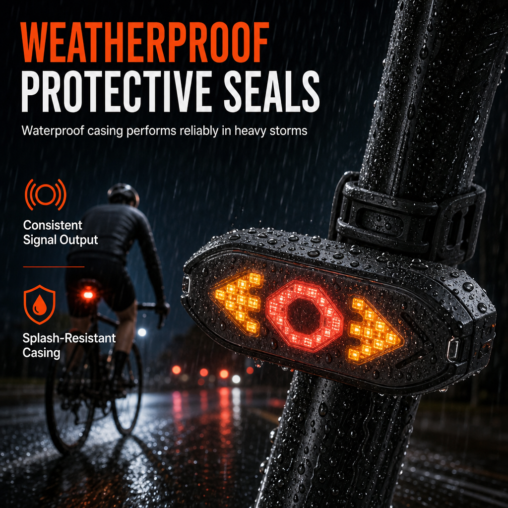 Bicycle Remote Control Turn Signal Taillight with Horn Warning Light for Road and Mountain Bikes