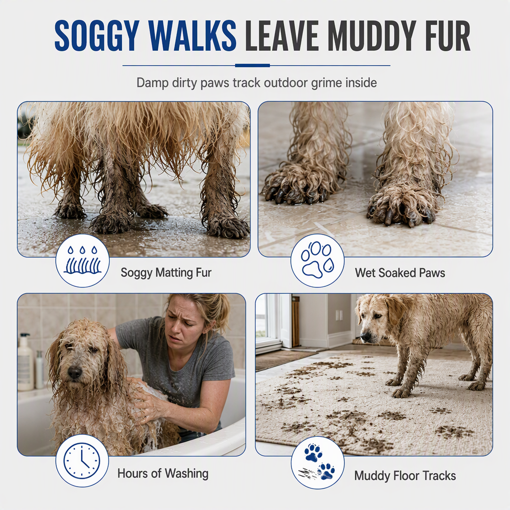 Waterproof Non Slip Dog Boots Soft Sole Paw Protectors for Small and Medium Dogs