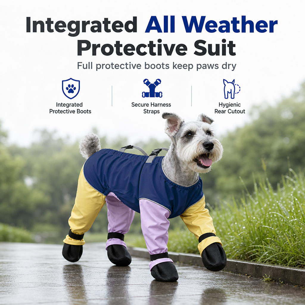 Waterproof Non Slip Dog Boots Soft Sole Paw Protectors for Small and Medium Dogs