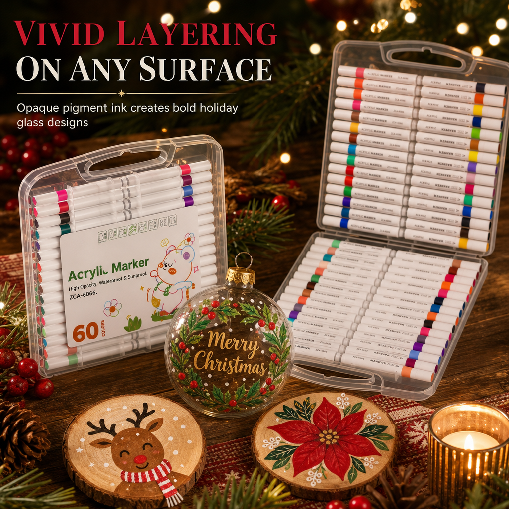 Acrylic Marker Pen Set with Storage Case for Drawing