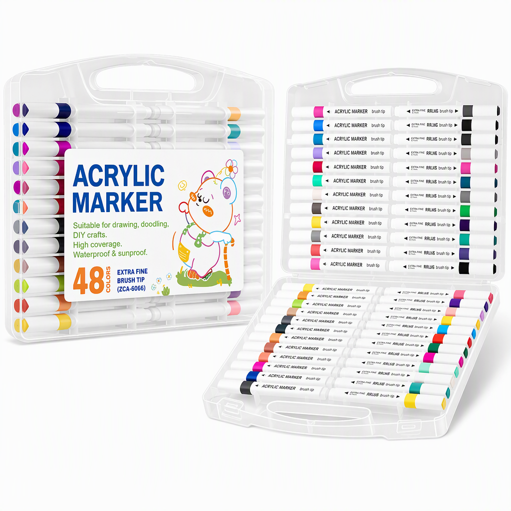 Acrylic Marker Pen Set with Storage Case for Drawing