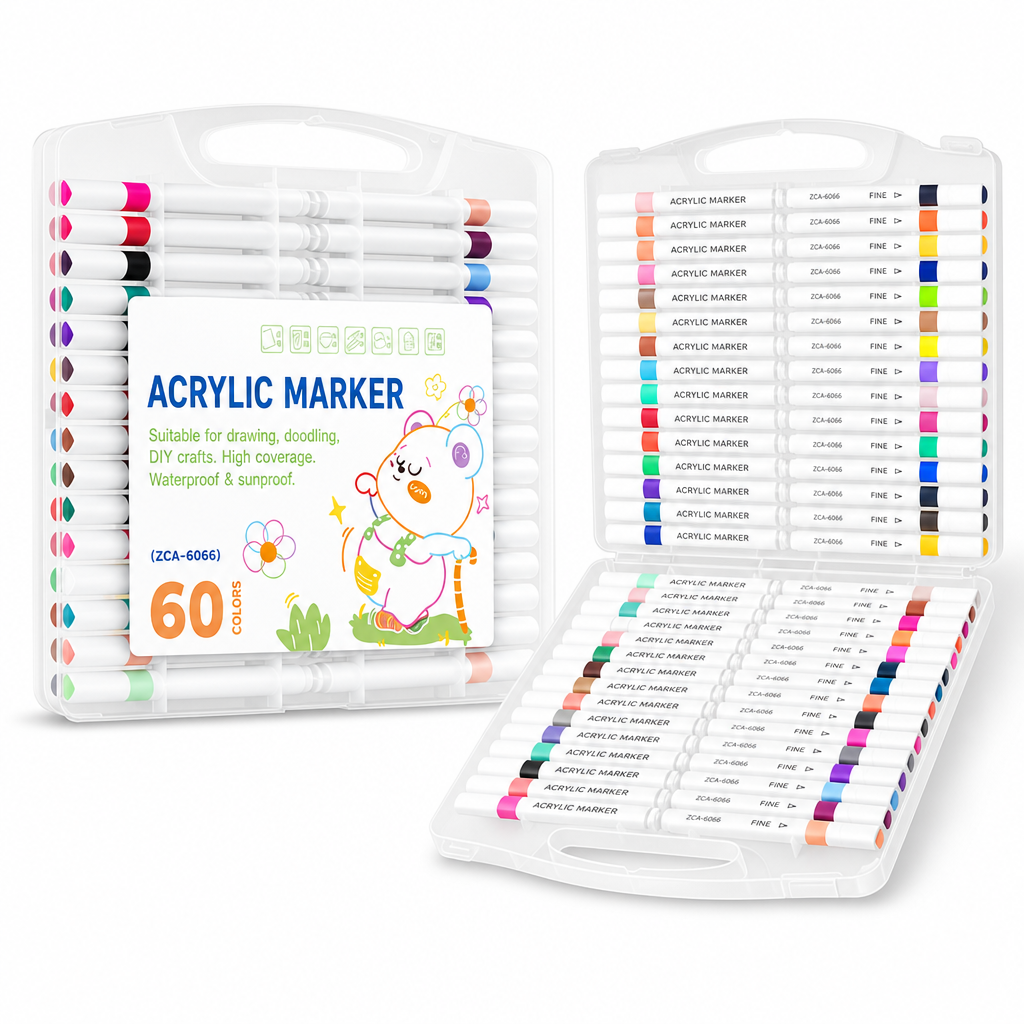 Acrylic Marker Pen Set with Storage Case for Drawing