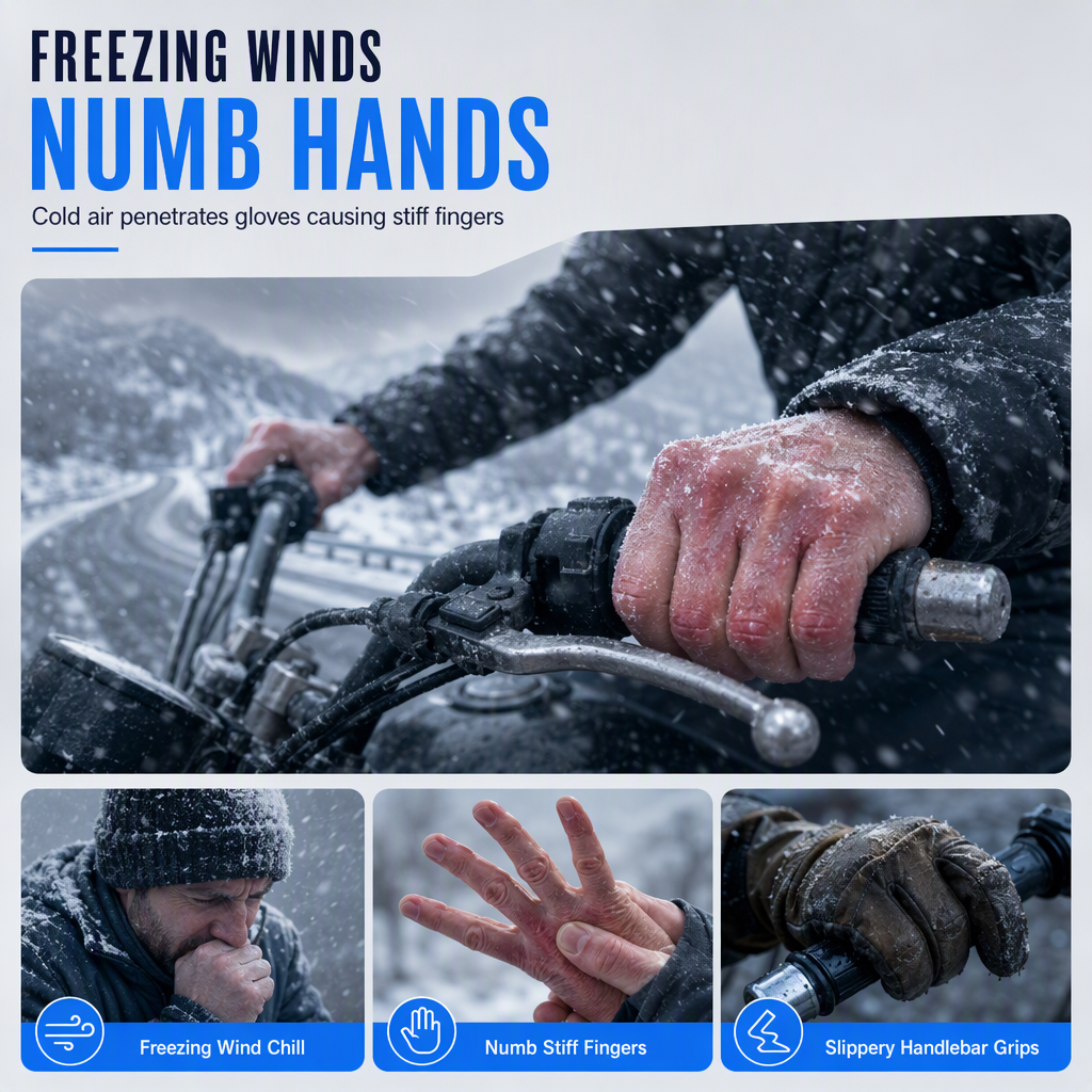 Thickened Warm Waterproof Motorcycle Gloves