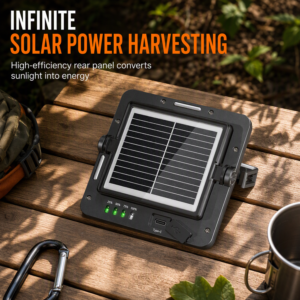 🔥50% OFF✨🔦Ultra-Powerful & Rechargeable Solar LED Camping Light with Tripod— Dual Solar/Type-C Power, Magnetic Mount, and IP66 Water Resistance for Reliable Lighting Anywhere