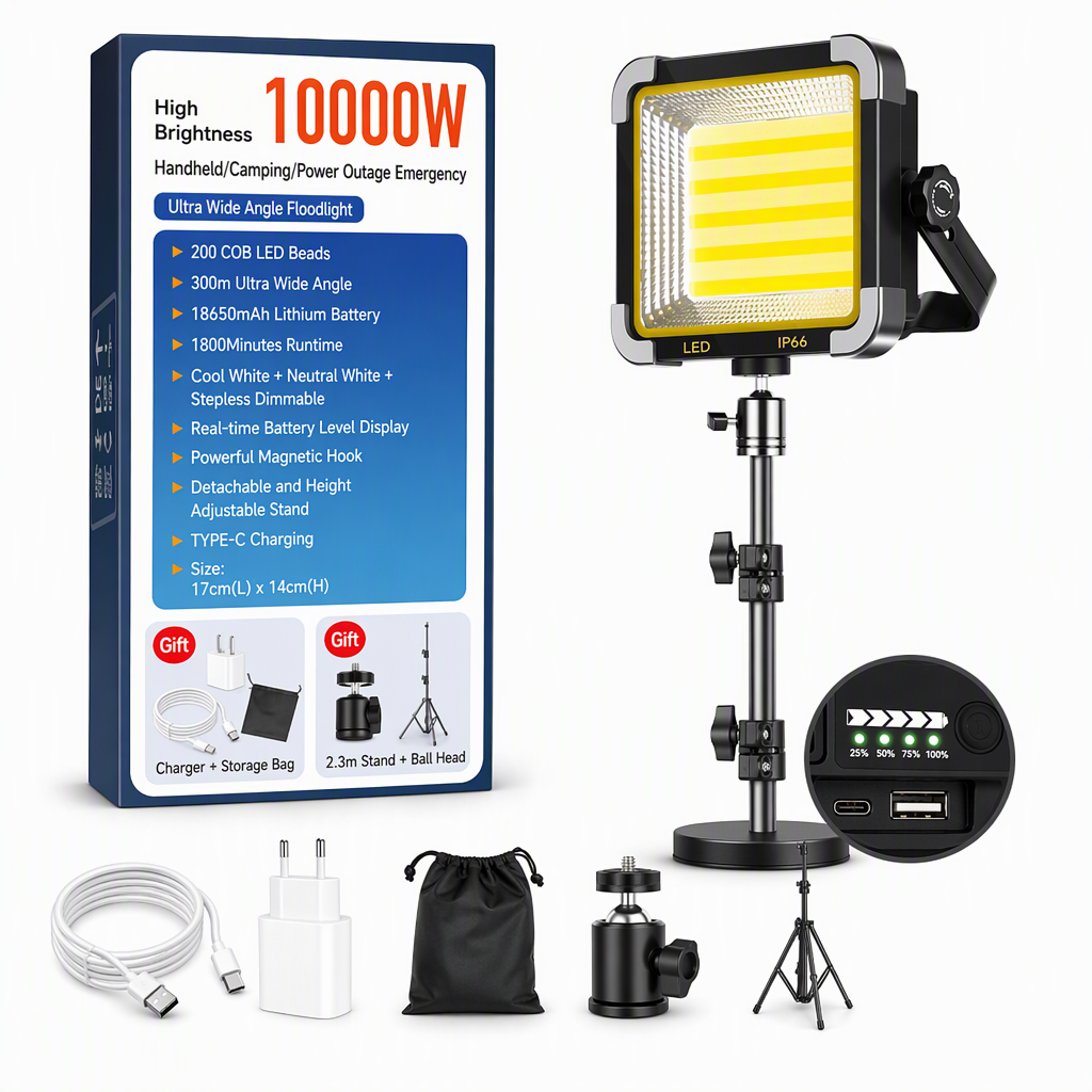 🔥50% OFF✨🔦Ultra-Powerful & Rechargeable Solar LED Camping Light with Tripod— Dual Solar/Type-C Power, Magnetic Mount, and IP66 Water Resistance for Reliable Lighting Anywhere
