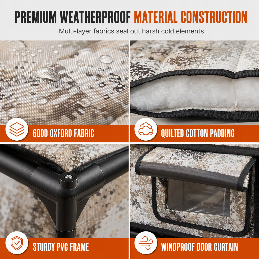 📢📢50% OFF !! ⏰Waterproof Outdoor Cat House Windproof Warm Winter Pet Shelter for Stray Cats and Small Dogs