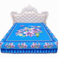 Thickened All Season Double Bed Flat Sheet Traditional Chinese Floral Print 2.3m x 2.3m