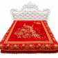 Thickened All Season Double Bed Flat Sheet Traditional Chinese Floral Print 2.3m x 2.3m