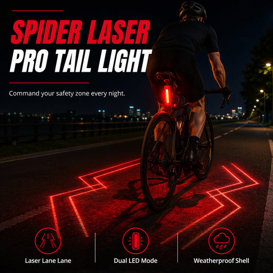 🚴 LIMITED-TIME 50% OFF! 🔴 Rechargeable Safety Bike Taillight – Laser Warning, IPX5 Waterproof, USB Charge 💡