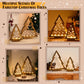 2PCS Tabletop Wooden Christmas Tree with LED Light