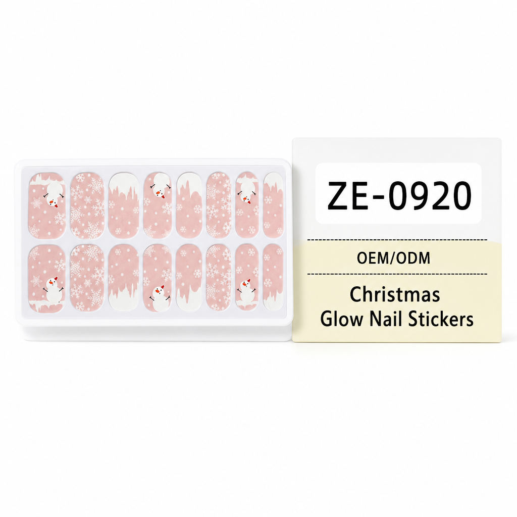🎄 50% OFF! ✨ Christmas Glitter Nail Wraps – Waterproof, luminous & nail file included ✨