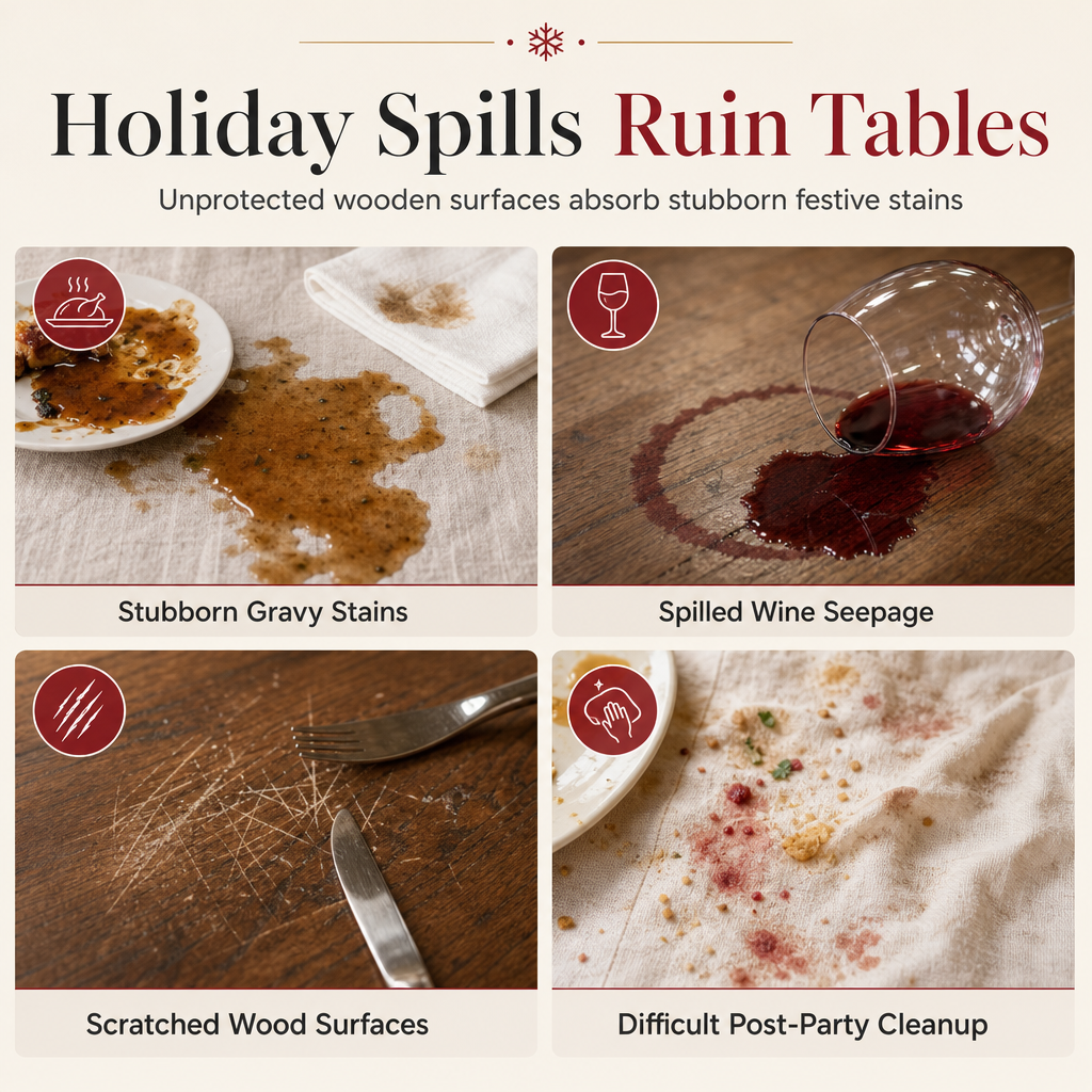Printed Christmas Tablecloth Festive Holiday Party Table Cover for Home Decoration