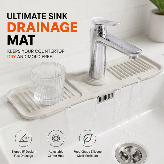 Silicone Faucet Splash Guard and Drain Mat