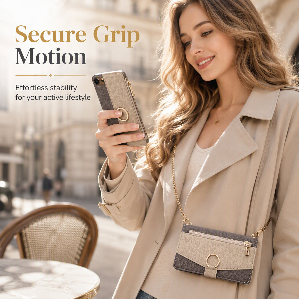 📱 50% OFF! ✨ Luxury Crossbody Wallet Phone Case with Card Slots & Kickstand 👛