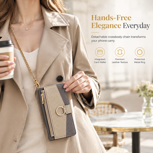 📱 50% OFF! ✨ Luxury Crossbody Wallet Phone Case with Card Slots & Kickstand 👛