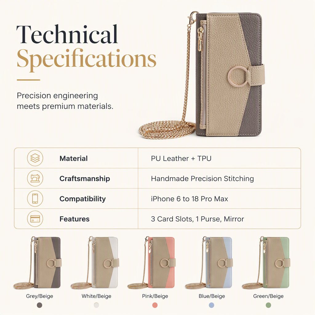 📱 50% OFF! ✨ Luxury Crossbody Wallet Phone Case with Card Slots & Kickstand 👛