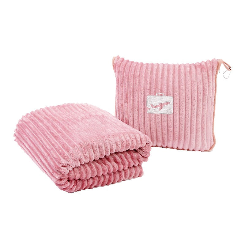 📢📢 50% OFF✈️ 2-in-1 Travel Pillow & Blanket – Soft Flannel Warmth & Easy Carry for Flights and Road Trips