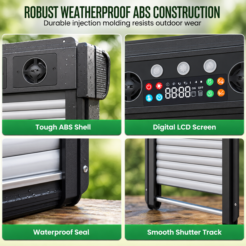 🔥50% OFF!!📢🐔 Solar Powered Automatic Chicken Coop Door – Remote Control & Anti-Pinch Protection, Make Daily Coop Opening Easier for Poultry Owners ✨