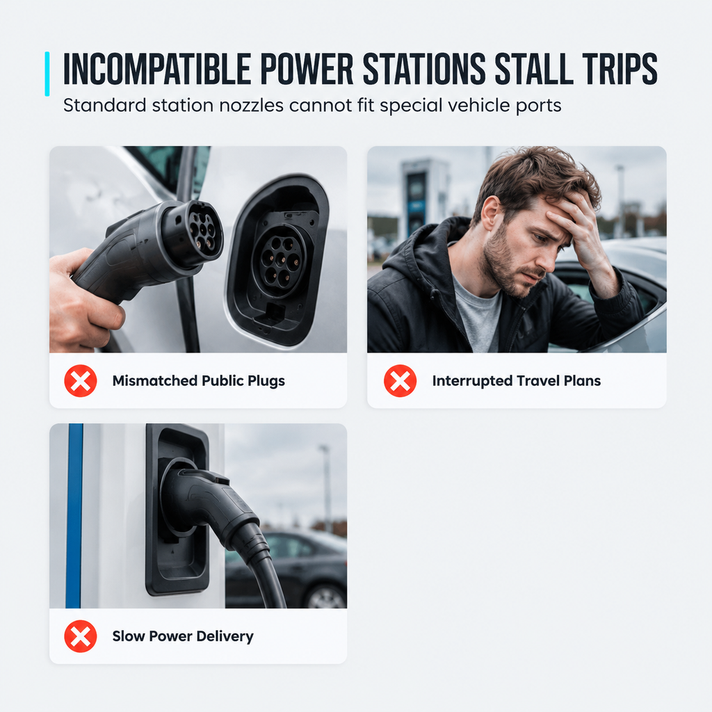 🔥50% OFF!!📢🔌 J1772 to NACS EV Adapter – Unlock Thousands of Level 1 & 2 Charging Stations for Your Tesla or NACS Vehicle, UL-Certified & Glovebox-Ready ✨
