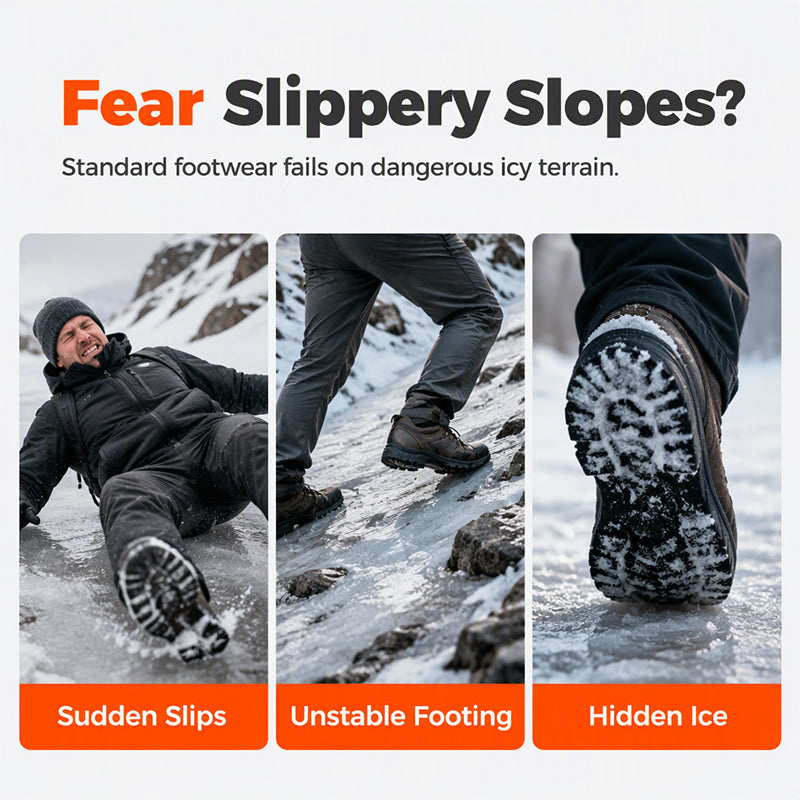 18-Teeth Stainless Steel Crampons for Hiking and Snow