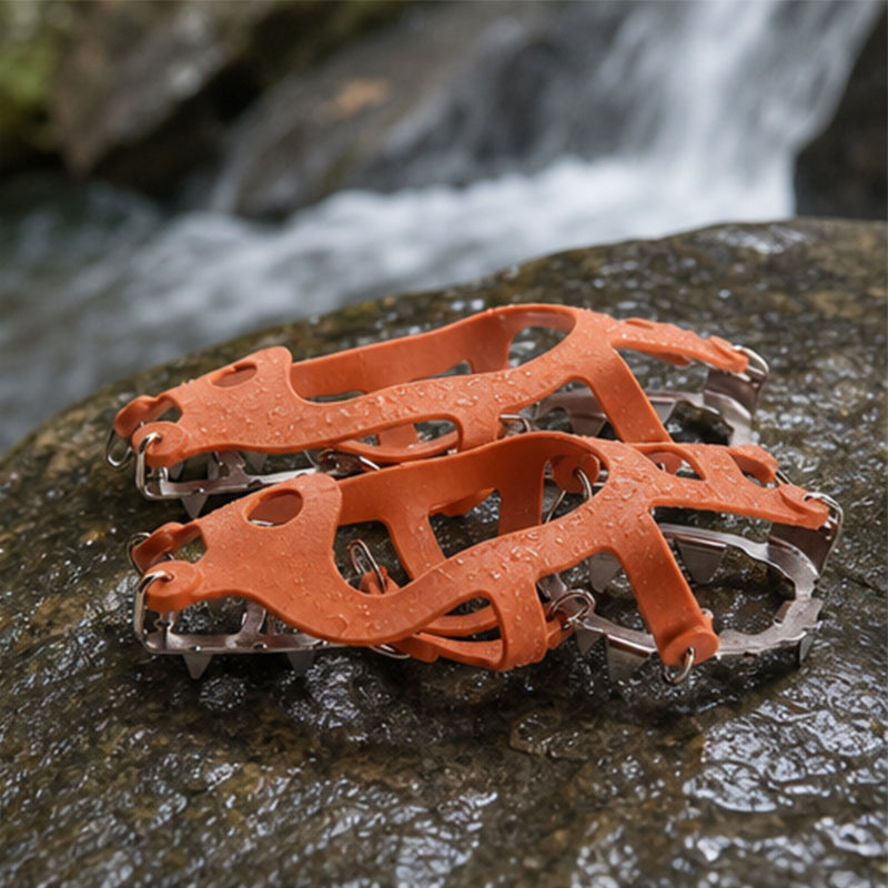 18-Teeth Stainless Steel Crampons for Hiking and Snow