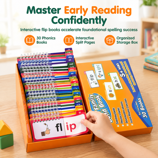 30-Book Read and Rhyme Flip Books Boxed Set for Kids Preschool Cognitive Learning