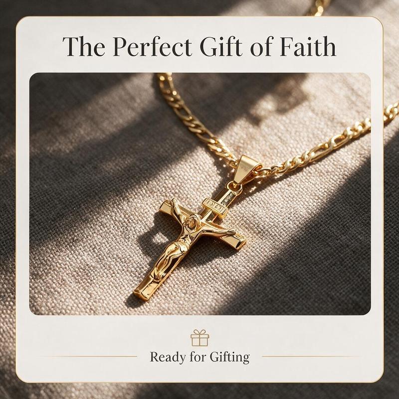 ✨Portrait Cross Pendant Necklace for Men and Women
