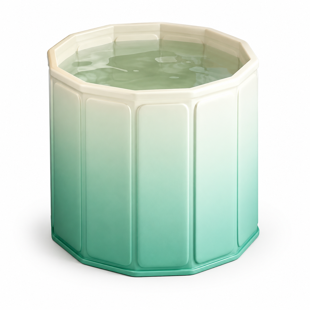 Portable Folding Bathtub for Adults Large Thickened Insulated Soaking Tub with Cushion and Drain Pipe