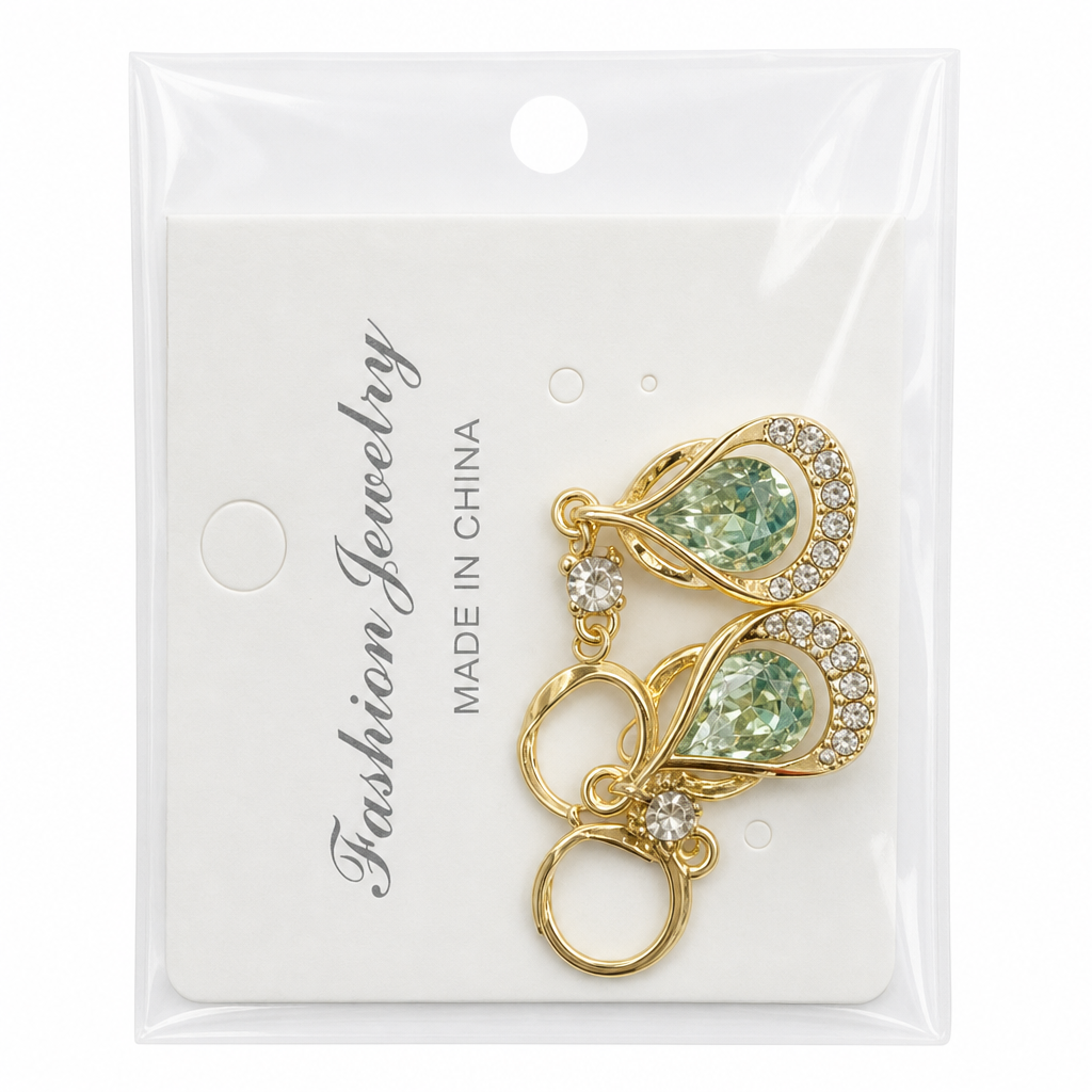 Elegant Rhinestone Water Drop Dangle Earrings