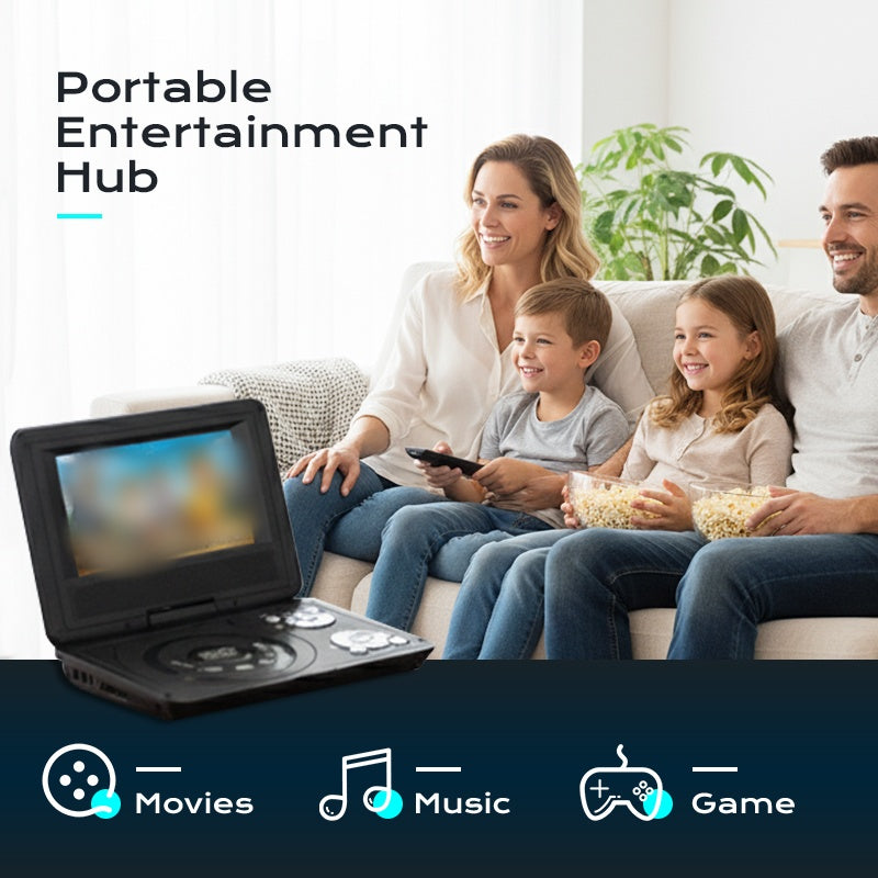 📢📢LIMITED-TIME 50% OFF⏰7.8-Inch Portable DVD/EVD Player with Game Function