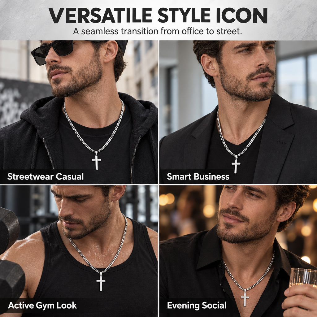 Men's Cross Pendant Necklace✨