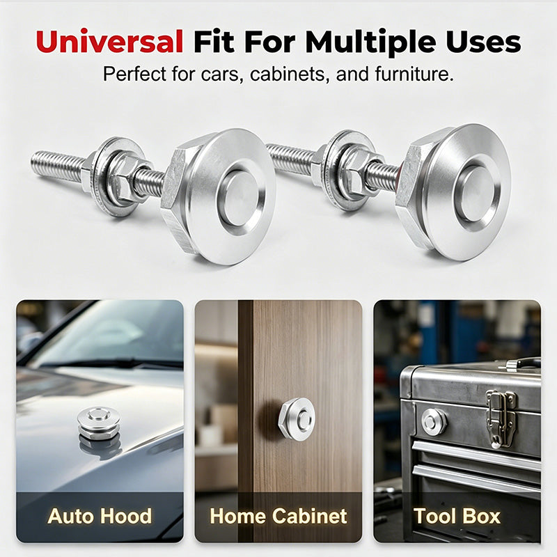 📢📢 50% OFF🚗Universal Quick-Release Hood Pins – Secure, Easy-Install Car Bonnet Latch Kit