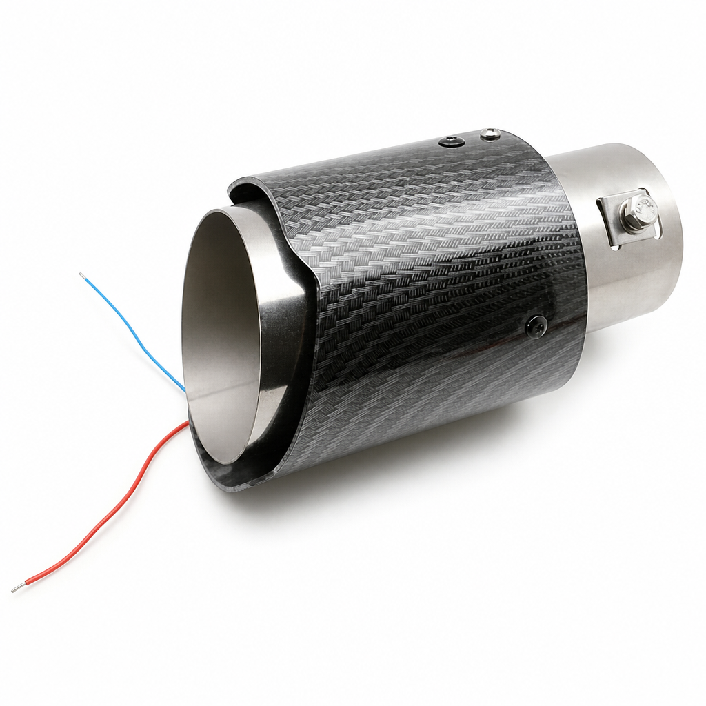 📢📢 50% OFF🔥 LED Car Exhaust Tip – Stainless Steel Build & Bold Red or Blue Glow for Sporty Styling