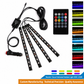 Sound Activated 12 LED Car Interior Ambient Light RGB Multicolor Footwell Decorative Lamp