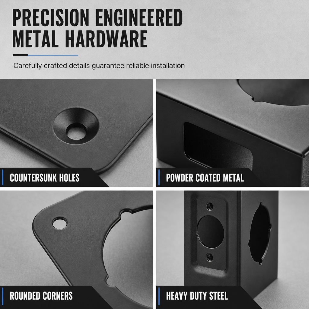 Stainless Steel Single Hole Door Lock Reinforcement Plate for Indoor Wooden Doors with Screws
