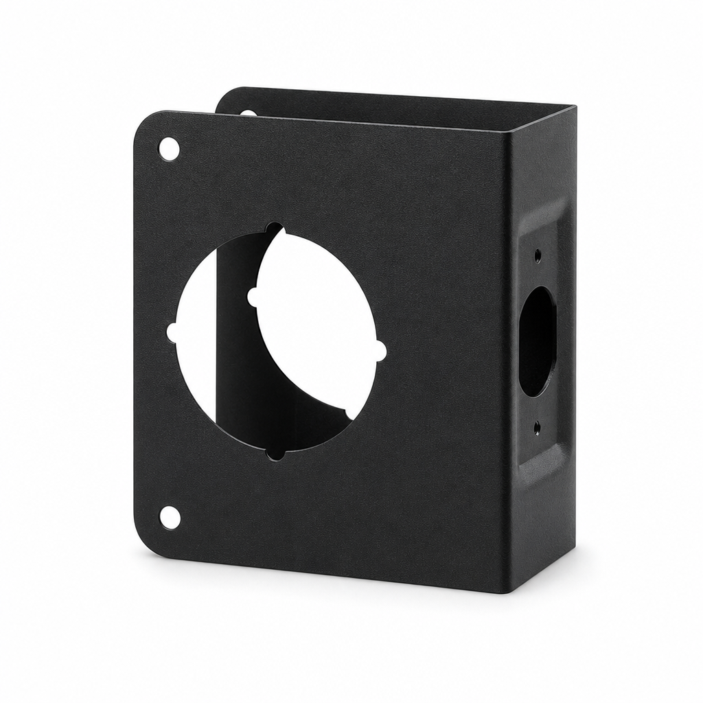 Stainless Steel Single Hole Door Lock Reinforcement Plate for Indoor Wooden Doors with Screws