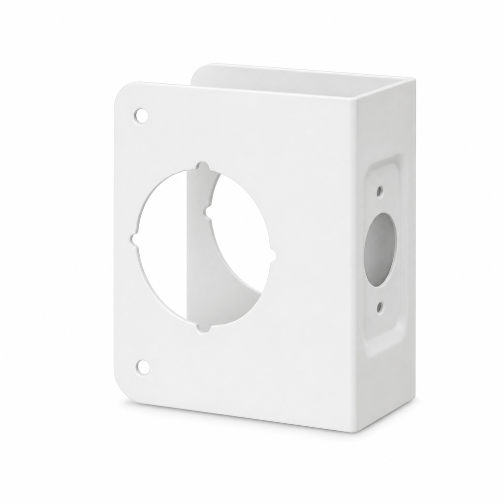 Stainless Steel Single Hole Door Lock Reinforcement Plate for Indoor Wooden Doors with Screws