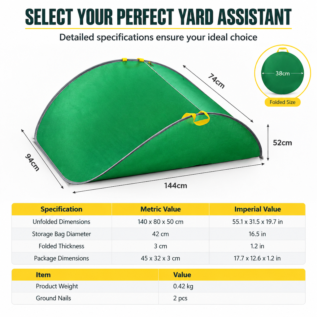 Portable Pop Up Leaf Collector and Reusable Yard Garden Waste Bag