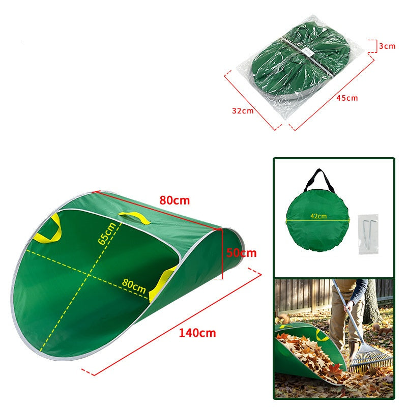 Portable Pop Up Leaf Collector and Reusable Yard Garden Waste Bag