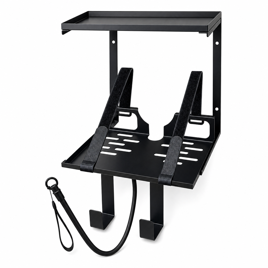 🏠 CPAP Bedside Organizer & Wall Mount Shelf | Secure, Space-Saving Storage