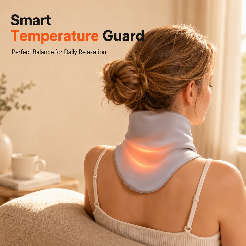 📢📢50% OFF !! ⏰Electric Heated Neck Wrap Rechargeable Graphene Heating Neck Scarf with Massage for Cervical Spine Warmth and Support