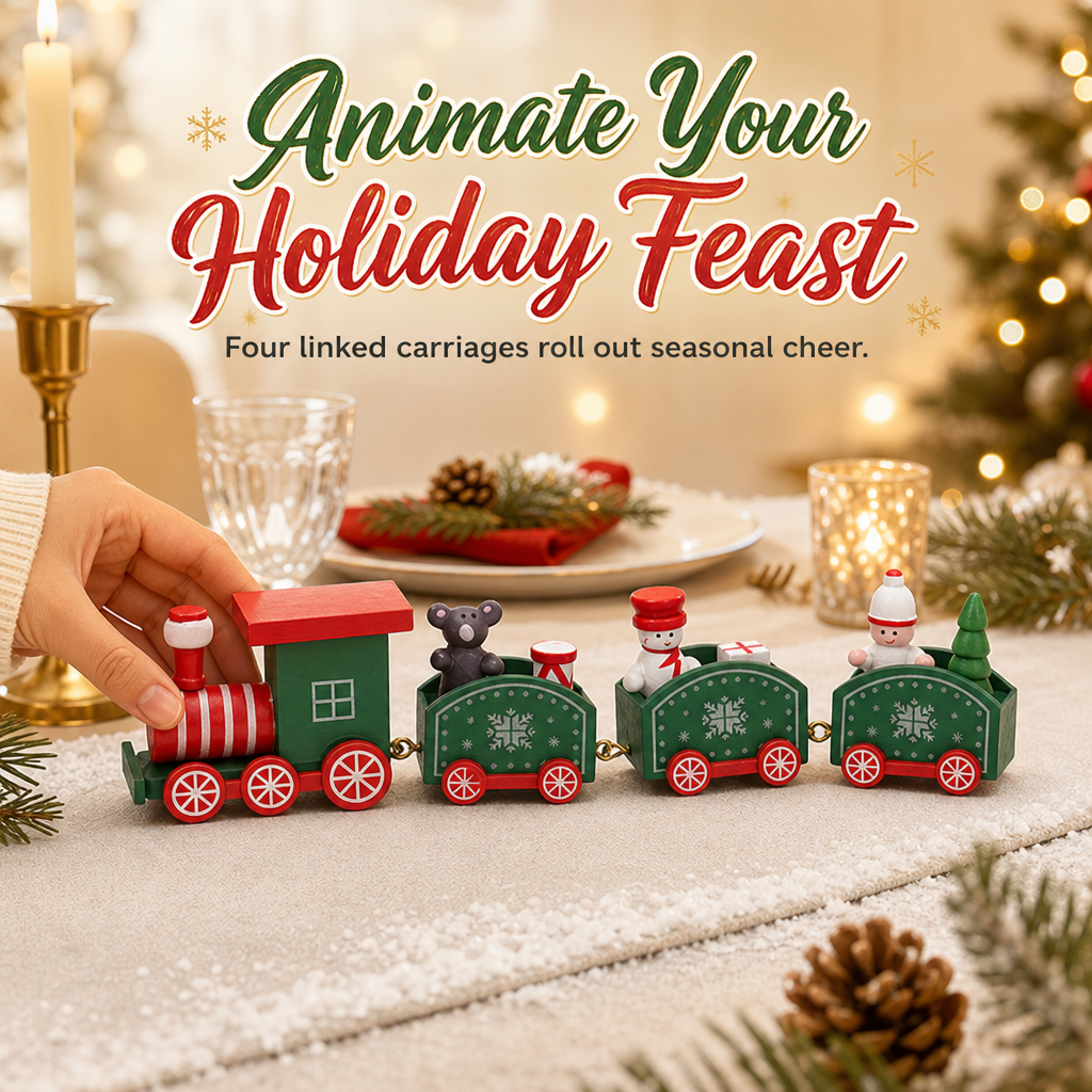 📢📢 50% OFF🎄Mini Christmas Train Ornament – Festive Tabletop Decor, Window Display & Cake Topper