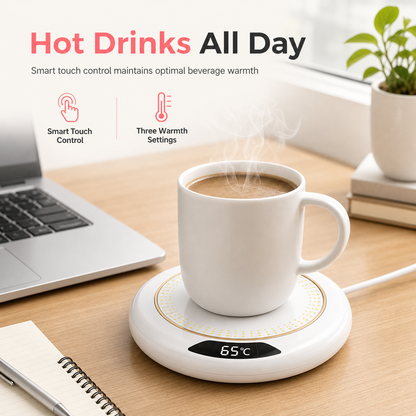 Electric Coffee Mug Warmer with 3-Temp Settings