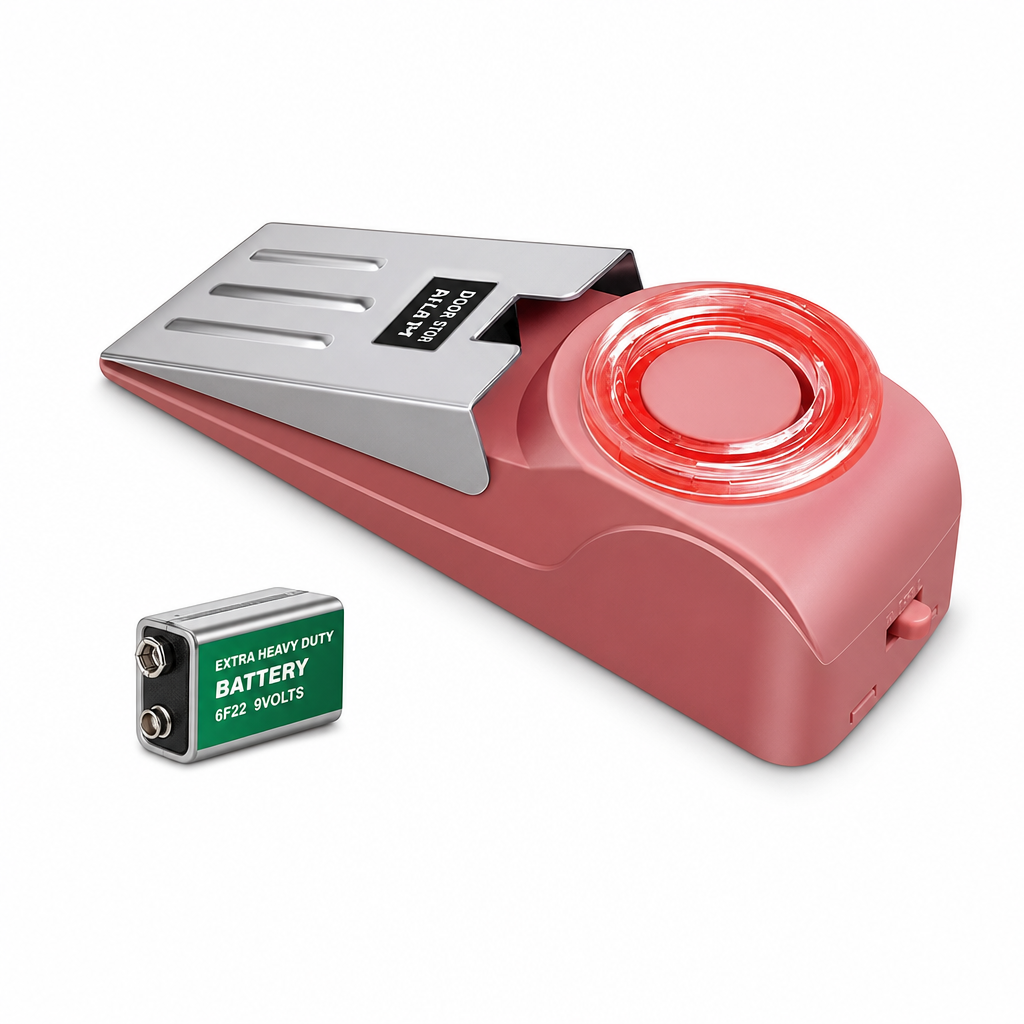 Portable Security Door Stop Alarm and Door Stopper Blocker with Siren for Home Hotel Travel and Personal Safety