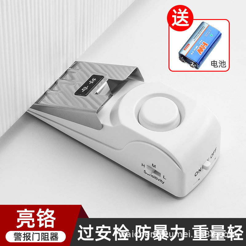 Portable Security Door Stop Alarm and Door Stopper Blocker with Siren for Home Hotel Travel and Personal Safety