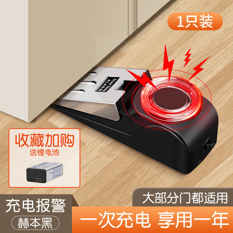 Portable Security Door Stop Alarm and Door Stopper Blocker with Siren for Home Hotel Travel and Personal Safety