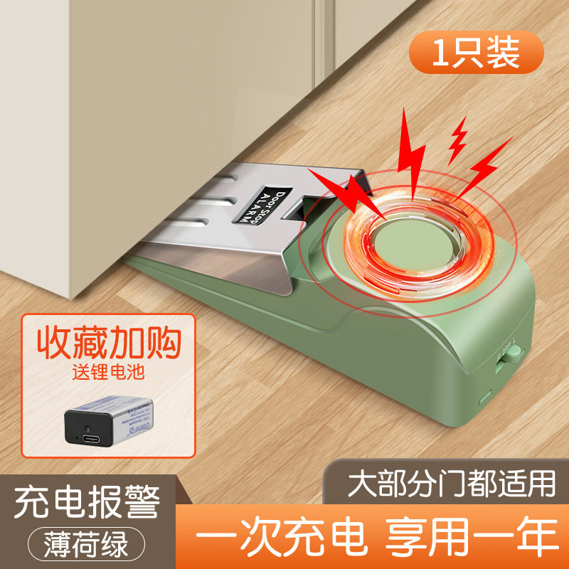 Portable Security Door Stop Alarm and Door Stopper Blocker with Siren for Home Hotel Travel and Personal Safety