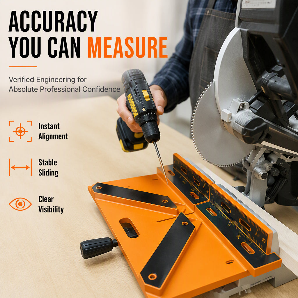 📢📢 50% OFF📐Precision Miter Cutting Guide – 45° & 90° Angles with Scale Markings for Door Frames and Wood Trim